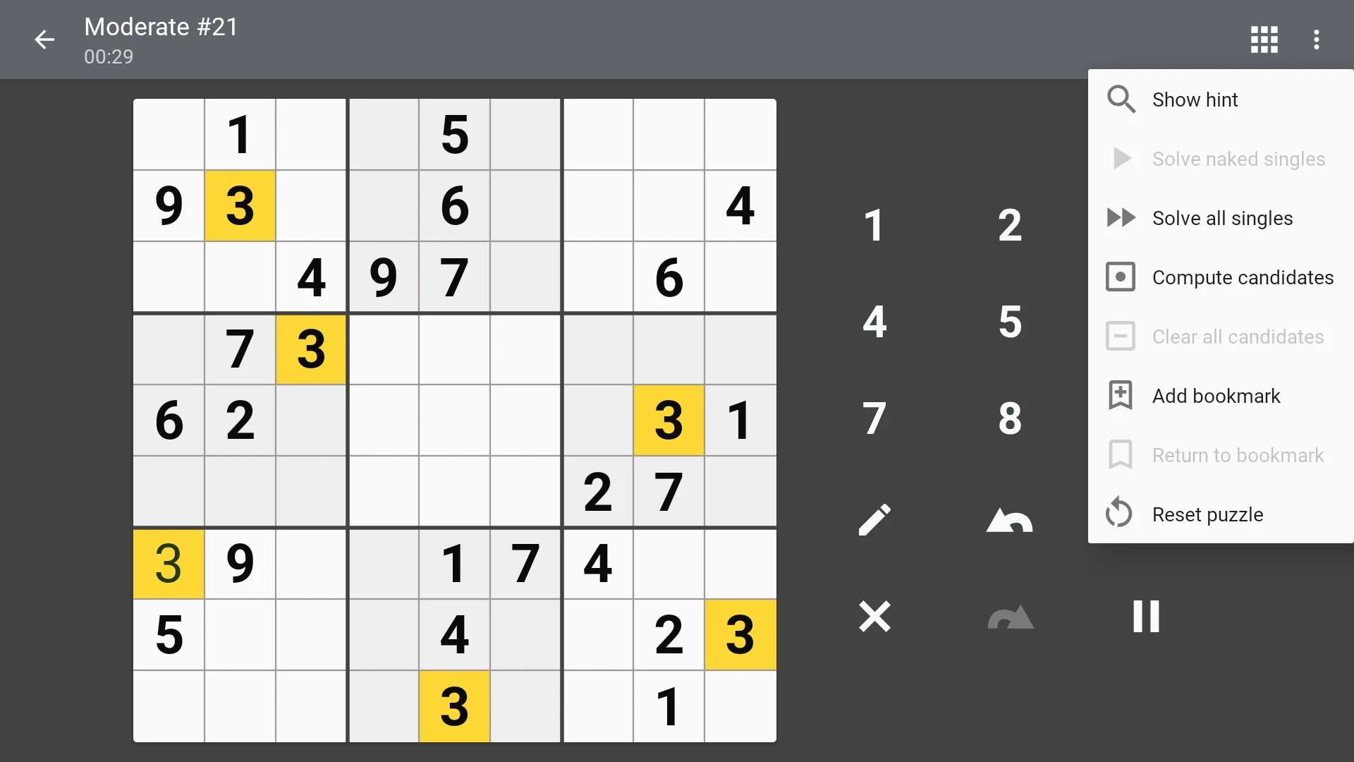 Andoku Sudoku 3 screenshot
