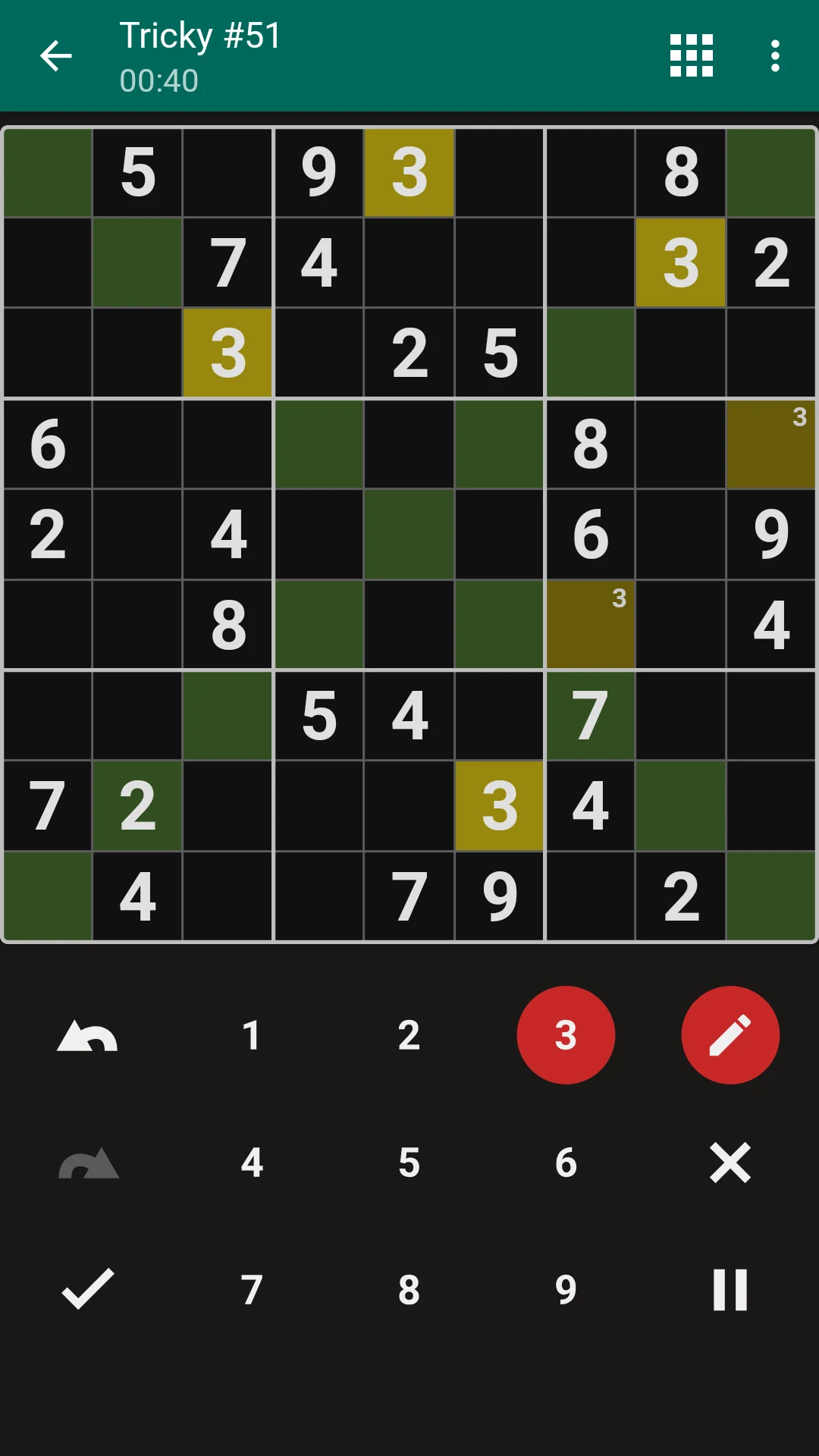 Andoku Sudoku 3 screenshot